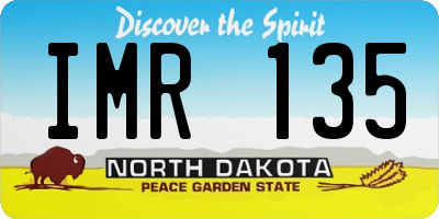 ND license plate IMR135