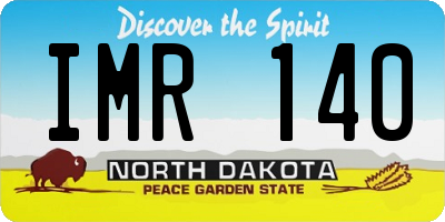 ND license plate IMR140