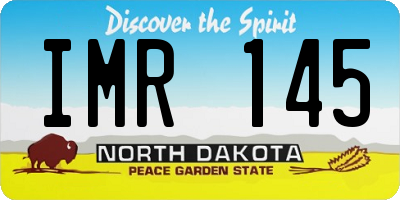 ND license plate IMR145