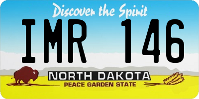 ND license plate IMR146