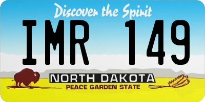 ND license plate IMR149