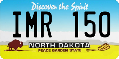 ND license plate IMR150