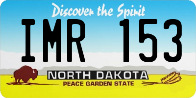 ND license plate IMR153