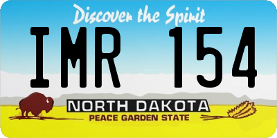 ND license plate IMR154