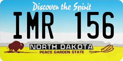 ND license plate IMR156