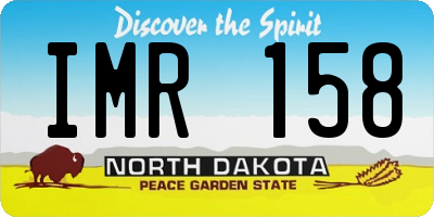 ND license plate IMR158