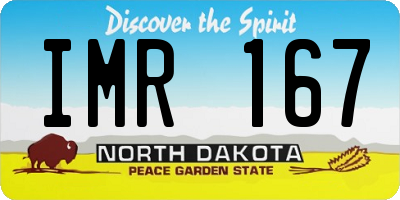 ND license plate IMR167