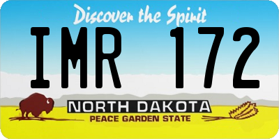 ND license plate IMR172