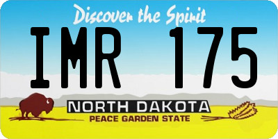 ND license plate IMR175