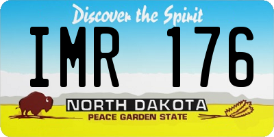 ND license plate IMR176