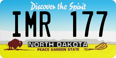 ND license plate IMR177