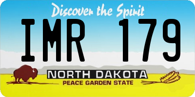 ND license plate IMR179