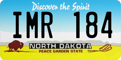 ND license plate IMR184