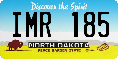 ND license plate IMR185