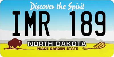 ND license plate IMR189