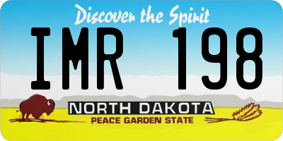 ND license plate IMR198