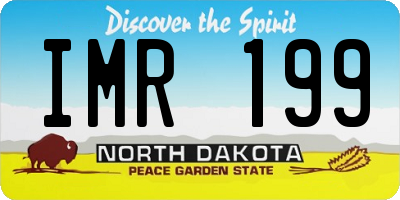 ND license plate IMR199