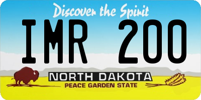 ND license plate IMR200