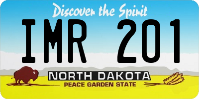ND license plate IMR201