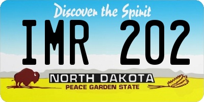 ND license plate IMR202