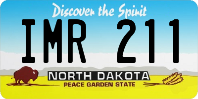 ND license plate IMR211