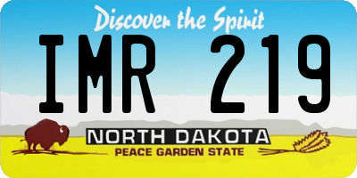 ND license plate IMR219