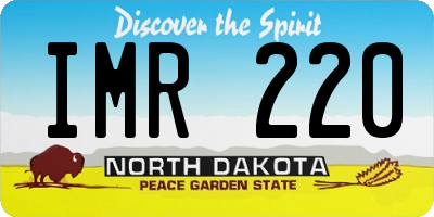 ND license plate IMR220