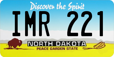 ND license plate IMR221