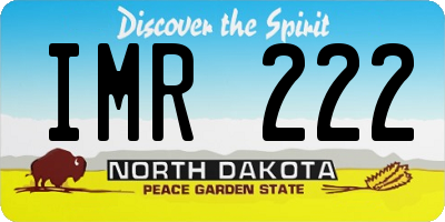 ND license plate IMR222