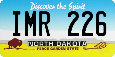 ND license plate IMR226