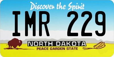 ND license plate IMR229