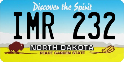 ND license plate IMR232