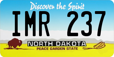 ND license plate IMR237