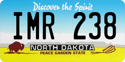 ND license plate IMR238