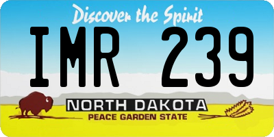ND license plate IMR239