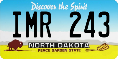 ND license plate IMR243