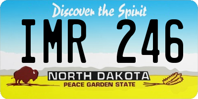 ND license plate IMR246