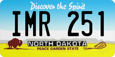 ND license plate IMR251
