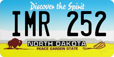 ND license plate IMR252