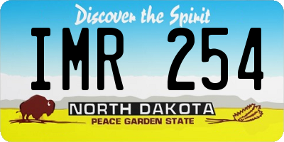 ND license plate IMR254