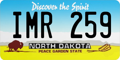 ND license plate IMR259