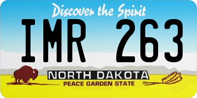 ND license plate IMR263