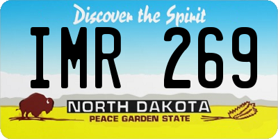 ND license plate IMR269