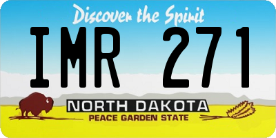 ND license plate IMR271