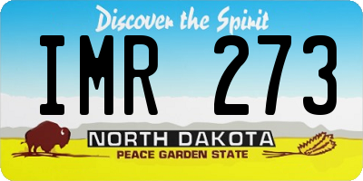 ND license plate IMR273