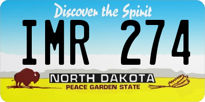 ND license plate IMR274