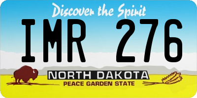 ND license plate IMR276