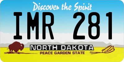 ND license plate IMR281