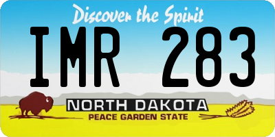 ND license plate IMR283