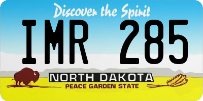 ND license plate IMR285